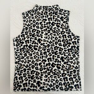 Olivia Rae Black and White Leopard sleeveless Top